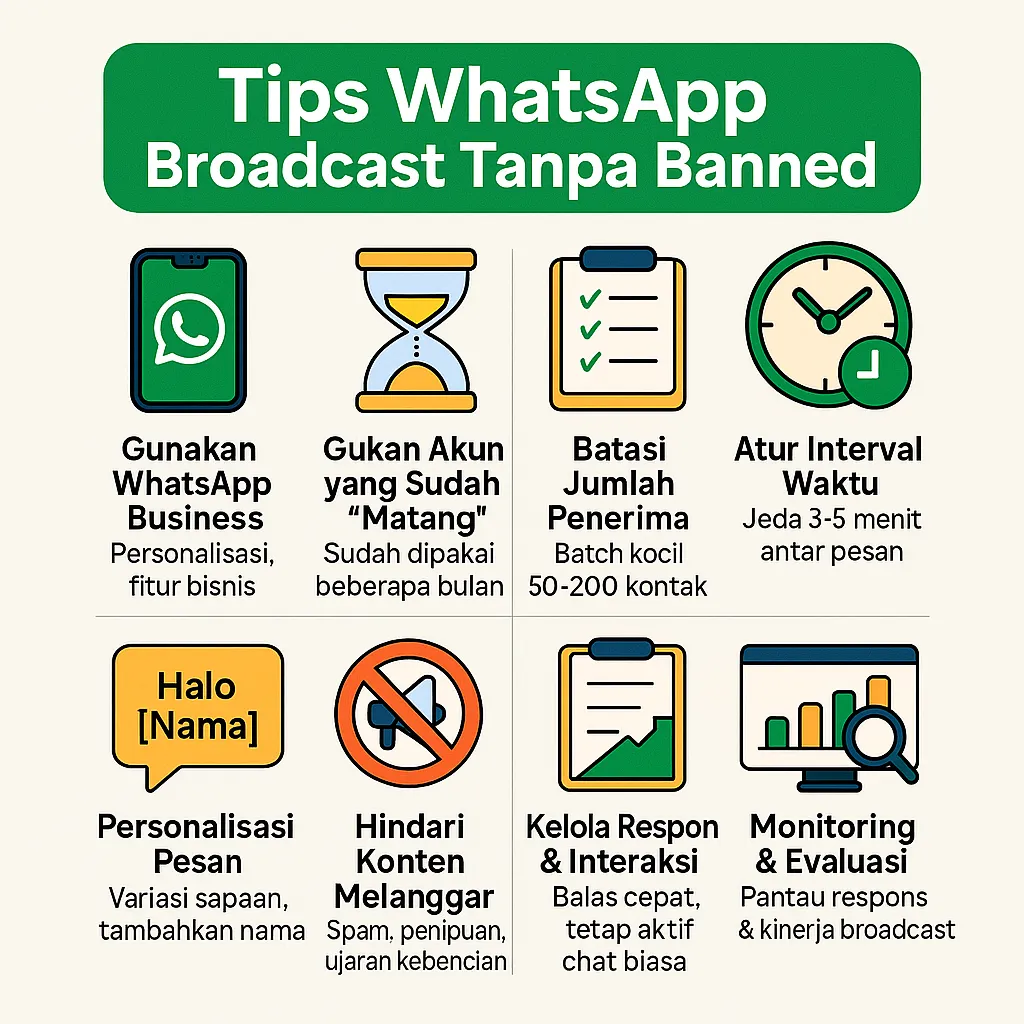 Tips WhatsApp Broadcast Tanpa Banned